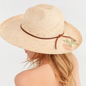 Brixton Jenna Rose Tattoo Straw Rancher Hat